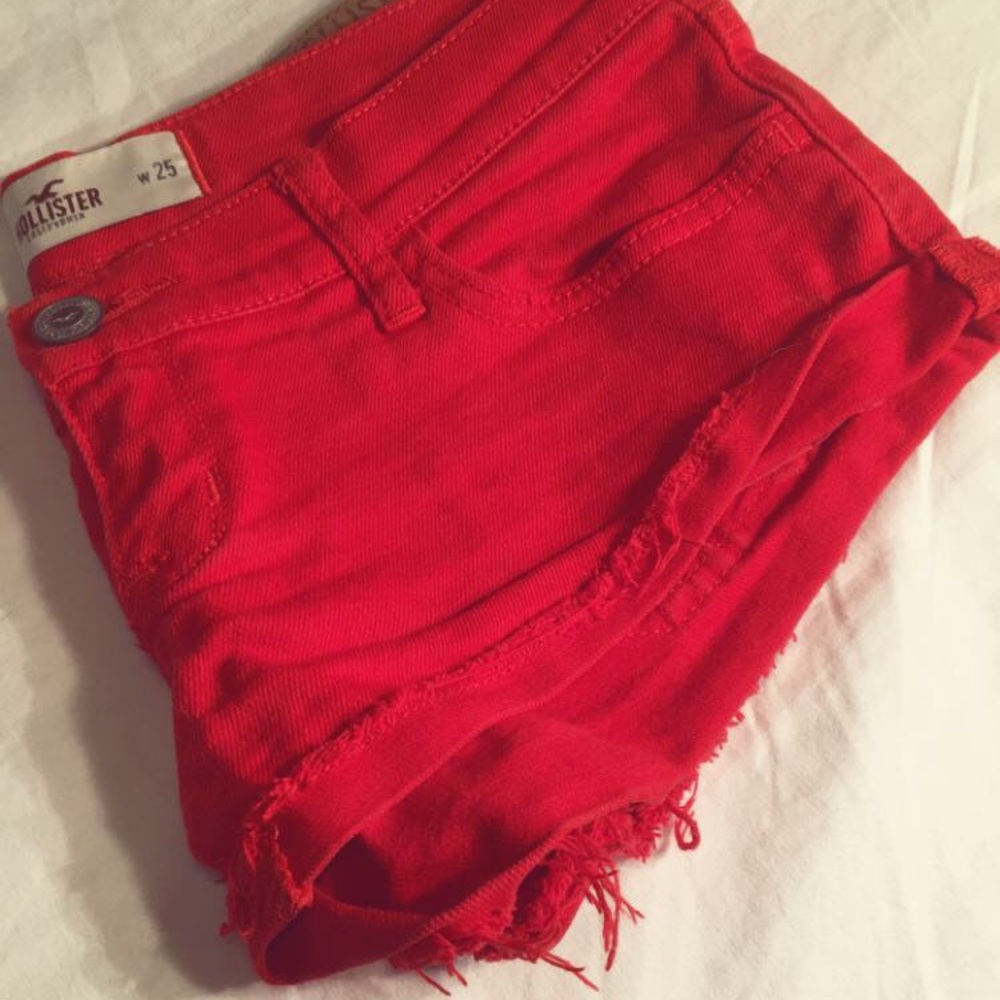 Red Shortie Shorts